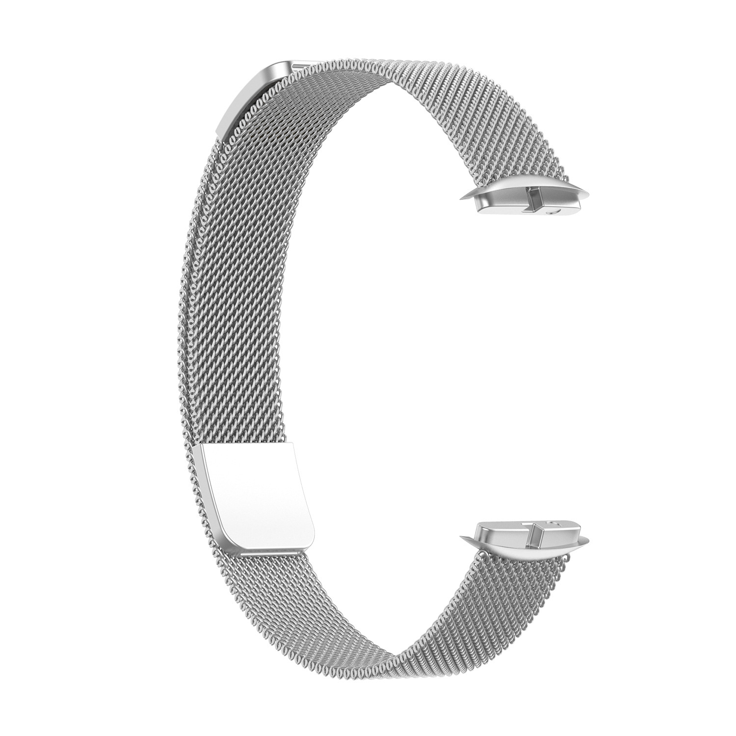 Cinturino loop in maglia milanese per Fitbit Luxe - argento