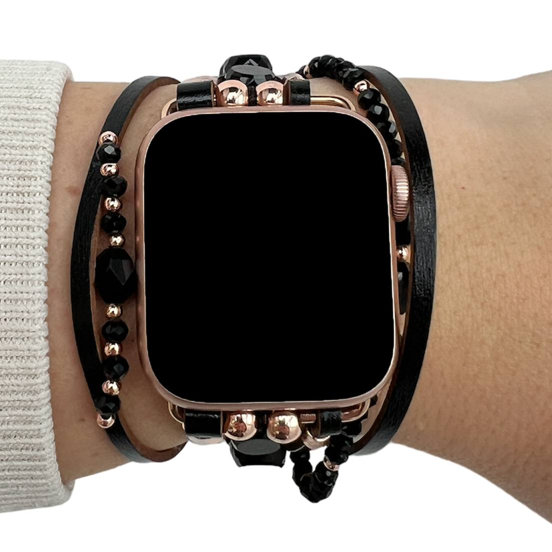 Cinturino gioielli Apple Watch – Mandy nero