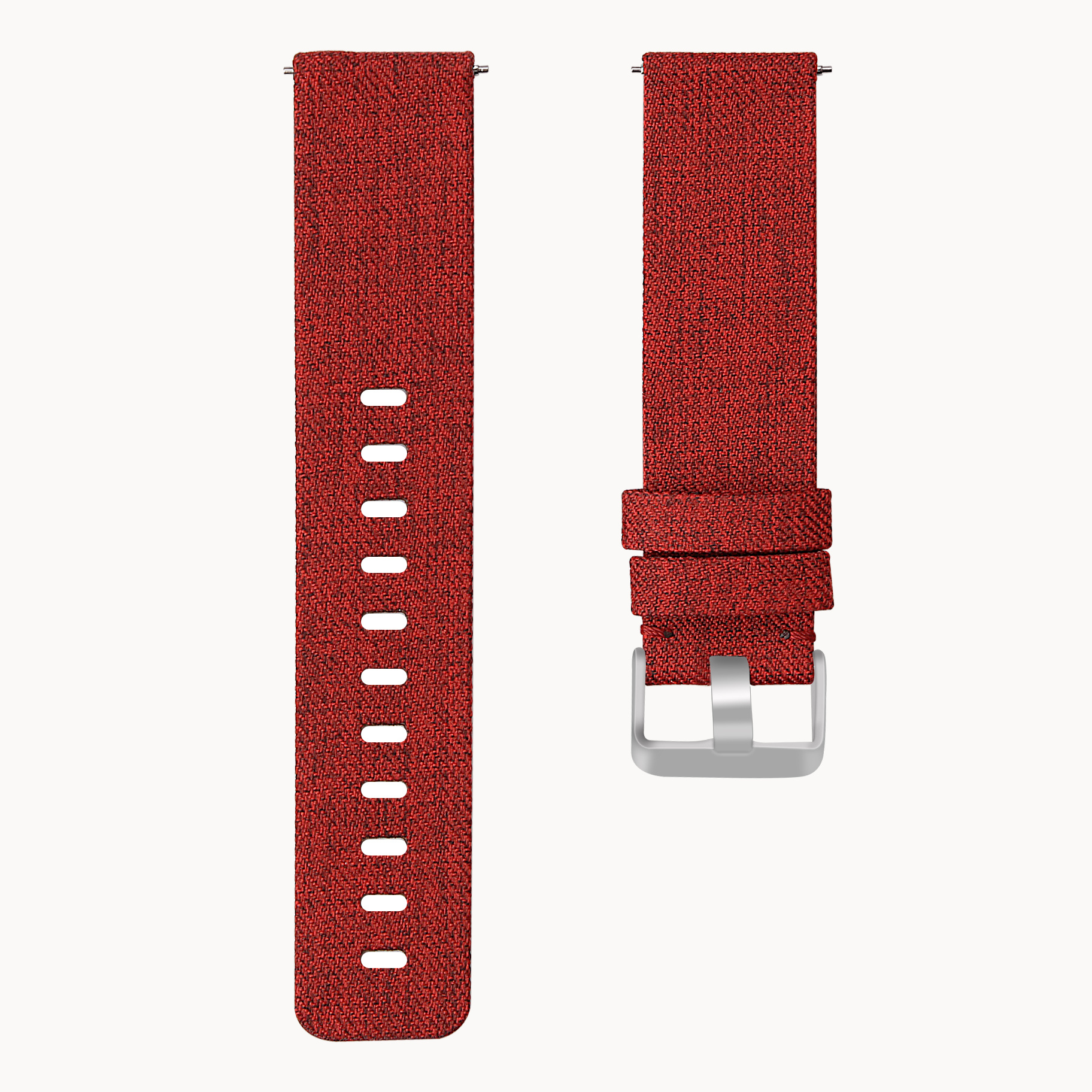 Cinturino con fibbia in nylon per Fitbit Versa - rosso