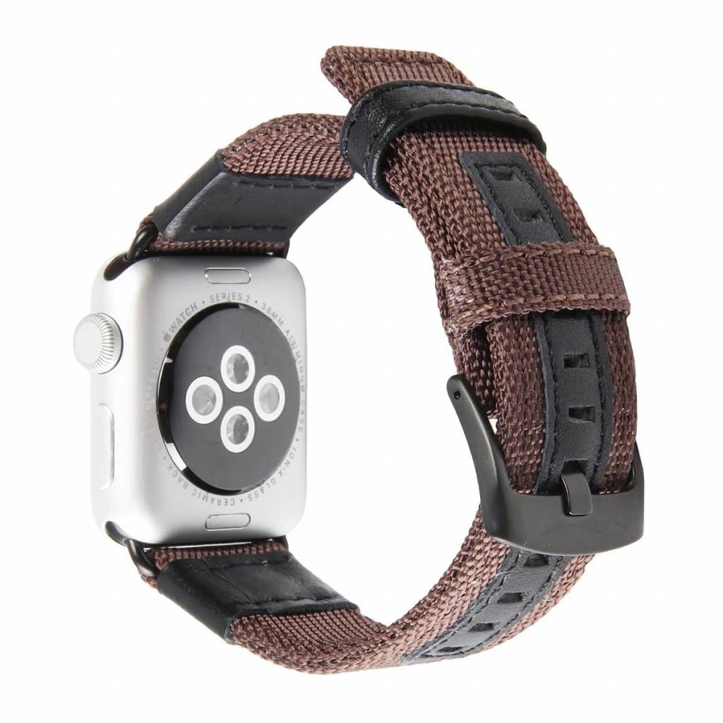 Cinturino militare in nylon per Apple Watch - marrone