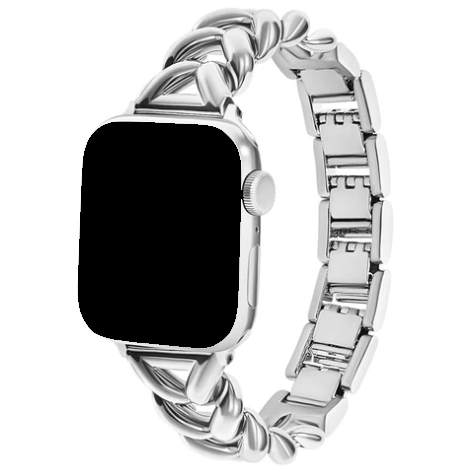 Cinturino a maglie in acciaio a forma di cuore per Apple Watch - Lisa argento