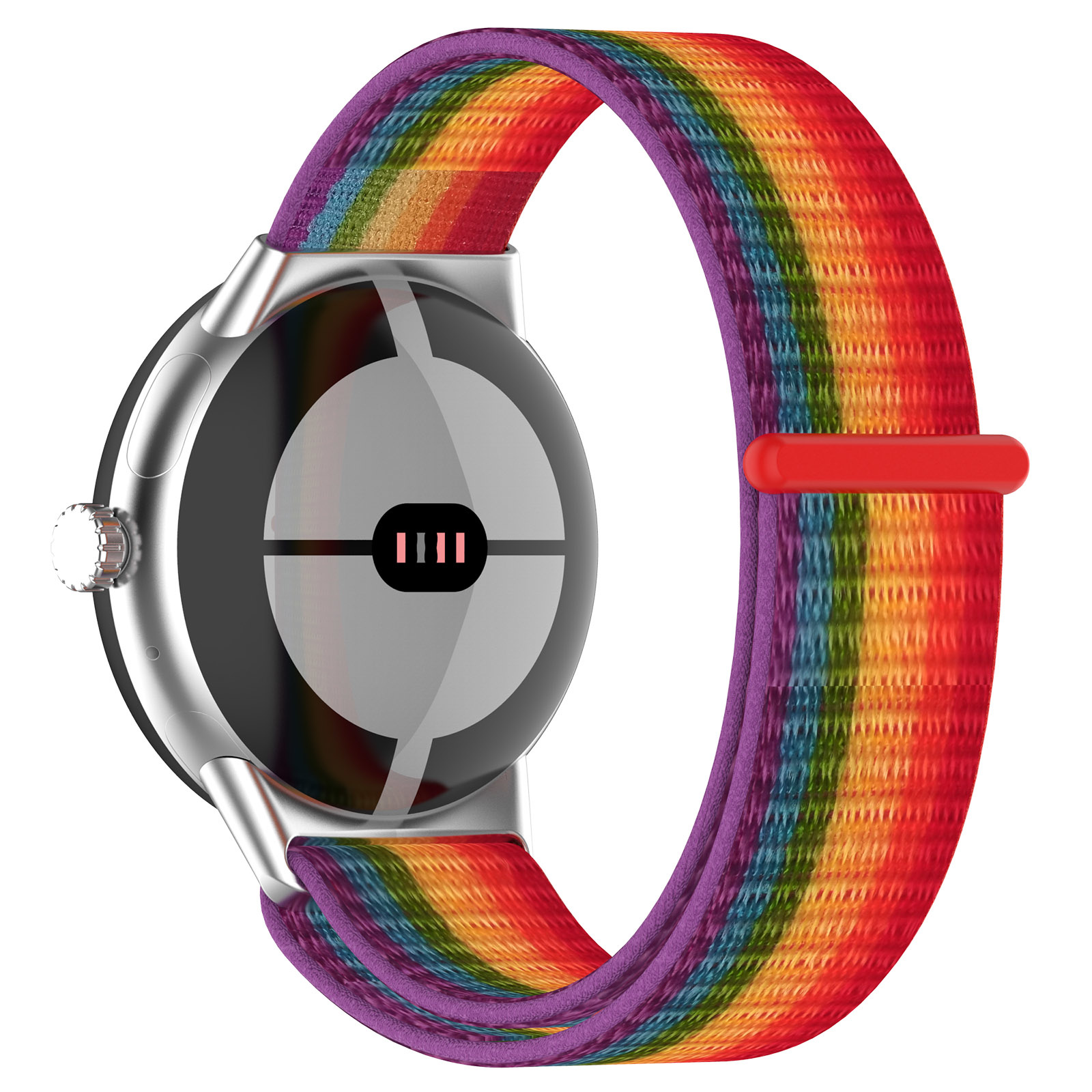 Cinturino nylon sport loop per Google Pixel Watch - arcobaleno