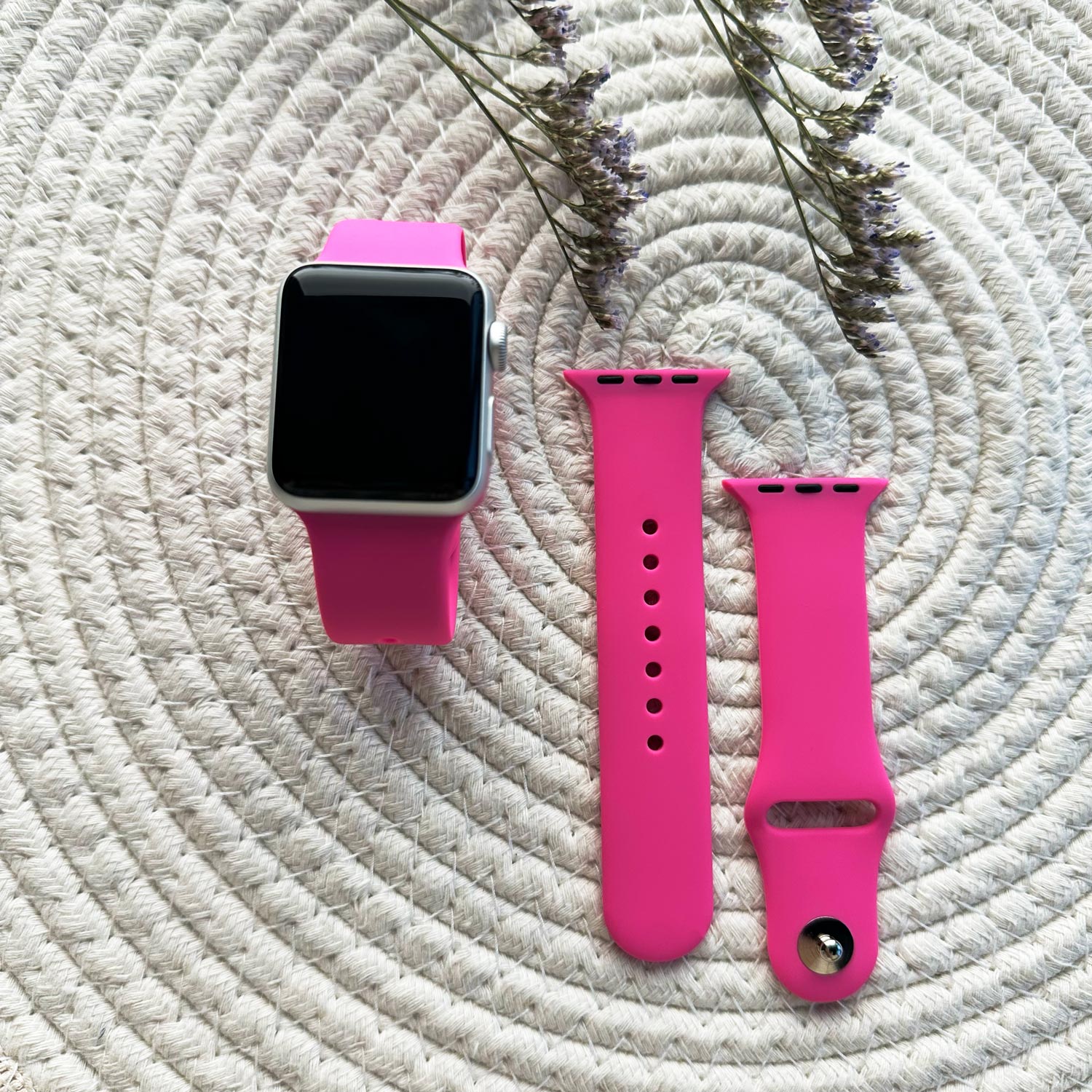 Cinturino sport per Apple Watch - rosa acceso