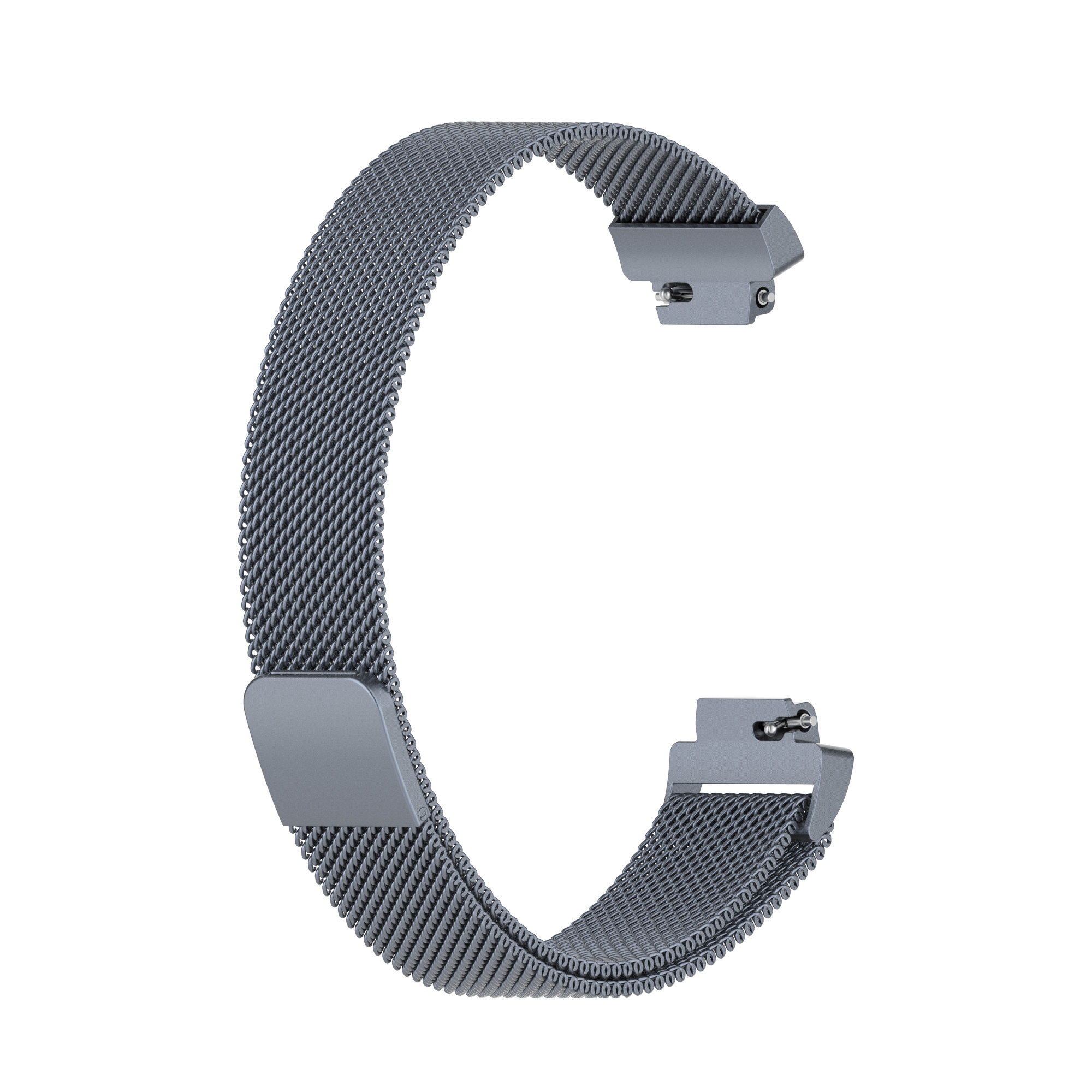 Cinturino loop in maglia milanese per Fitbit Inspire 2 - grigio spazio
