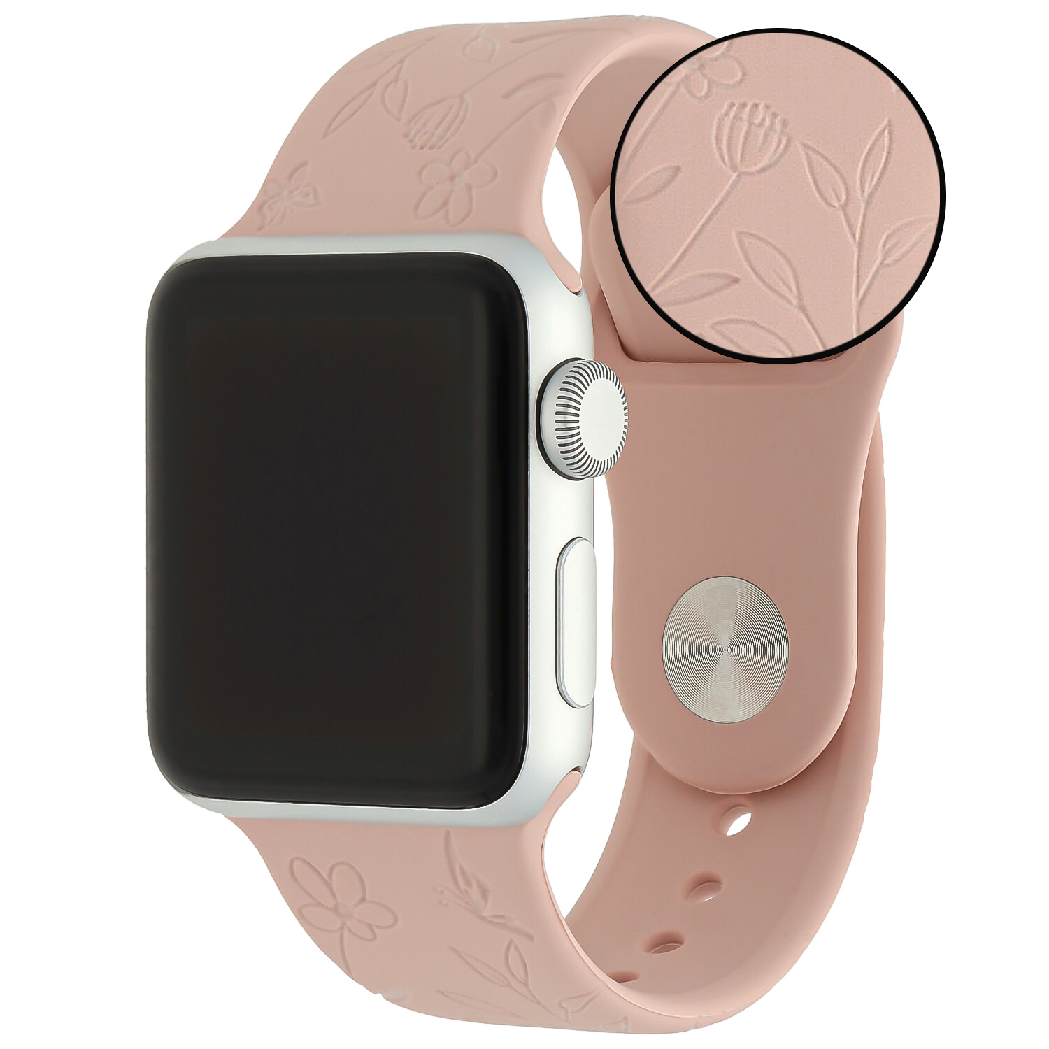 Cinturino sport con stampa per Apple Watch - rosa floreale