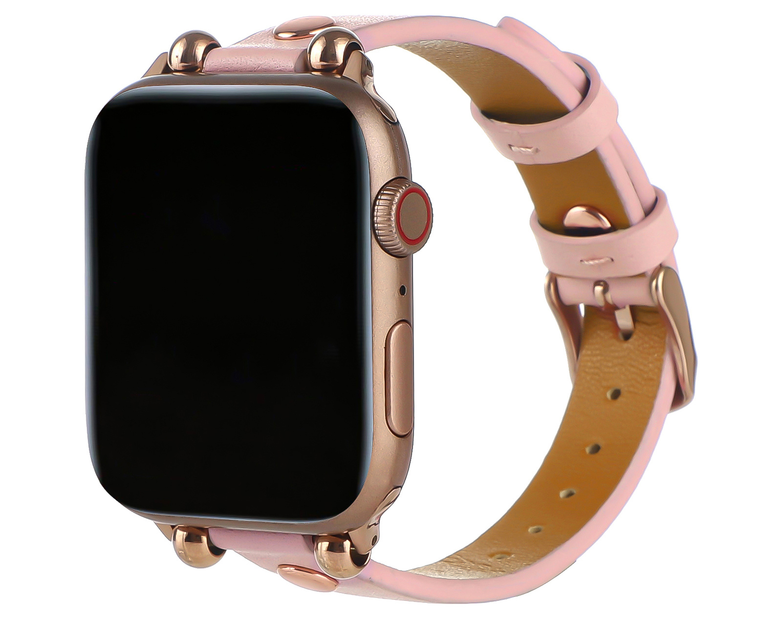Cinturino smart in pelle per Apple Watch - rosa