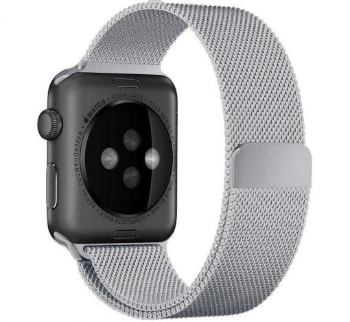 Cinturino loop in maglia milanese per Apple Watch - argento