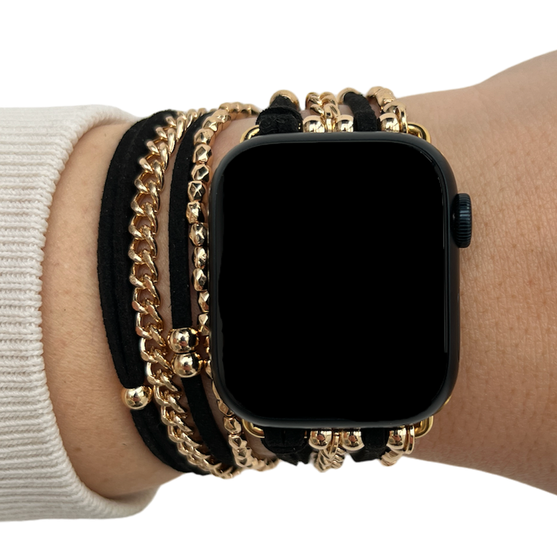 Cinturino gioielli Apple Watch – Nancy oro nero