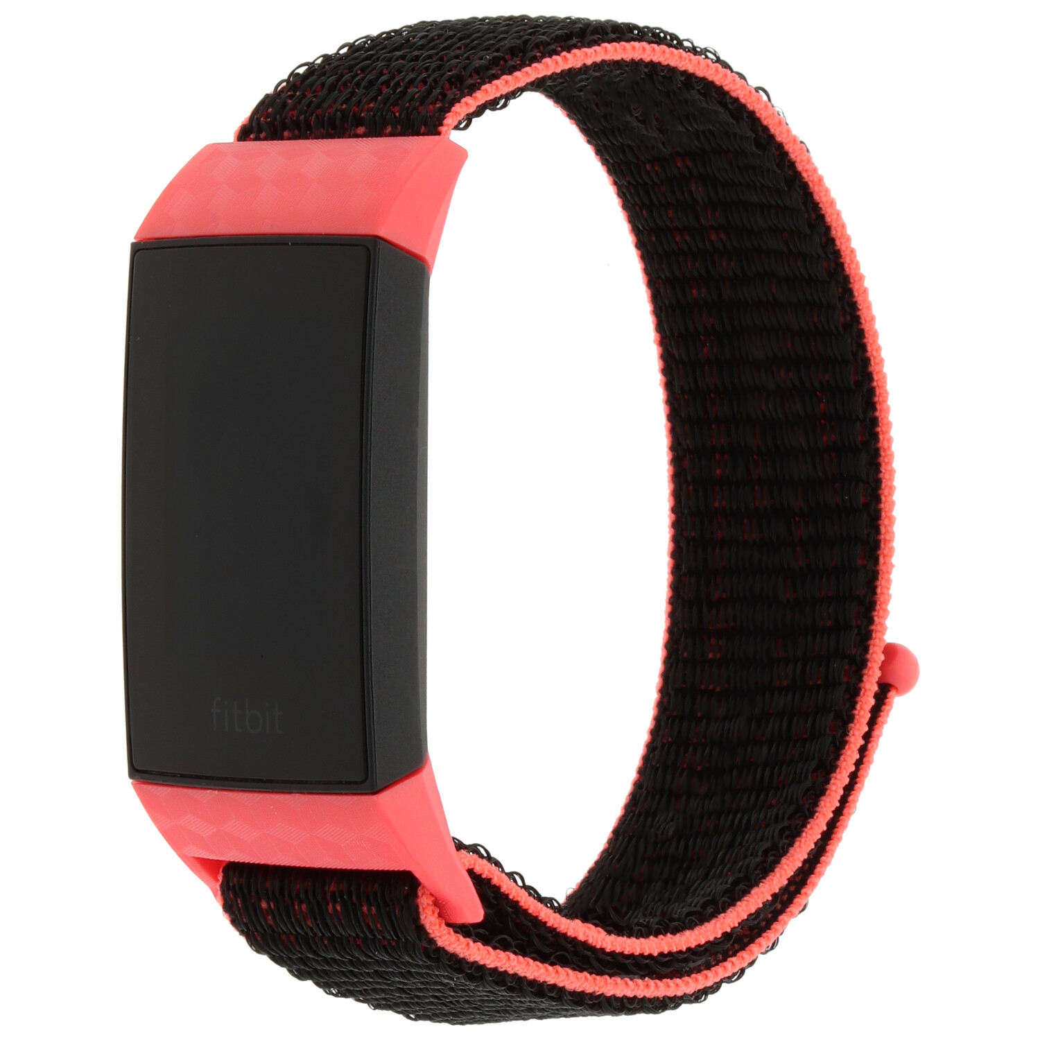 Cinturino in nylon per Fitbit Charge 3 & 4 - rosa nero