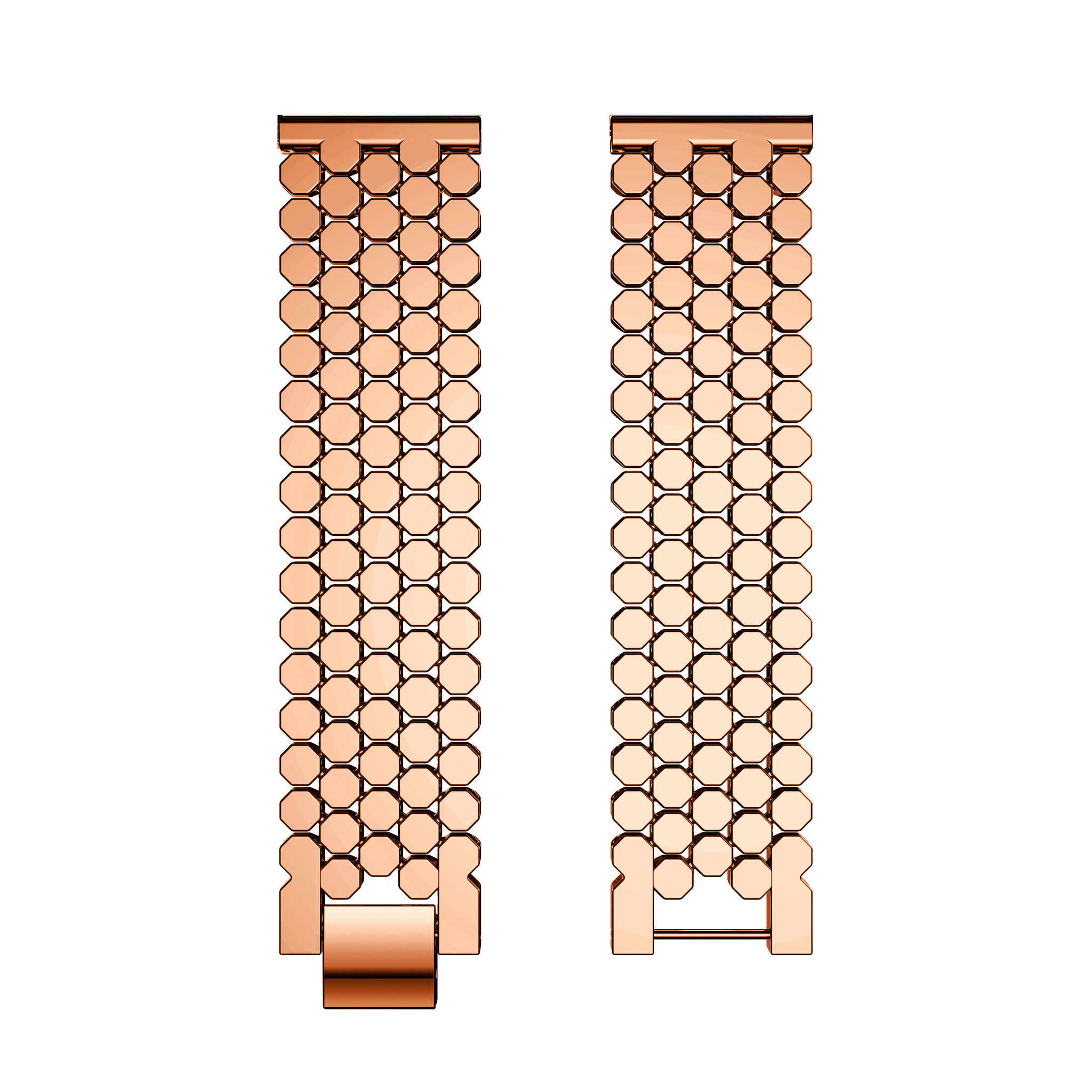Cinturino a maglie in acciaio a forma di pesce per Samsung Galaxy Watch - oro rosa