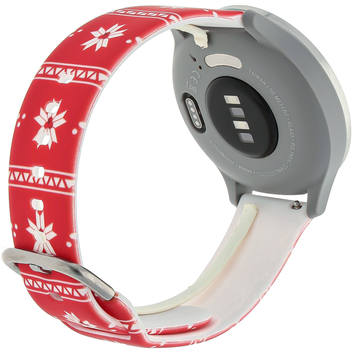 Cinturino sport con stampa per Huawei Watch - Natale rosso Stella di Natale