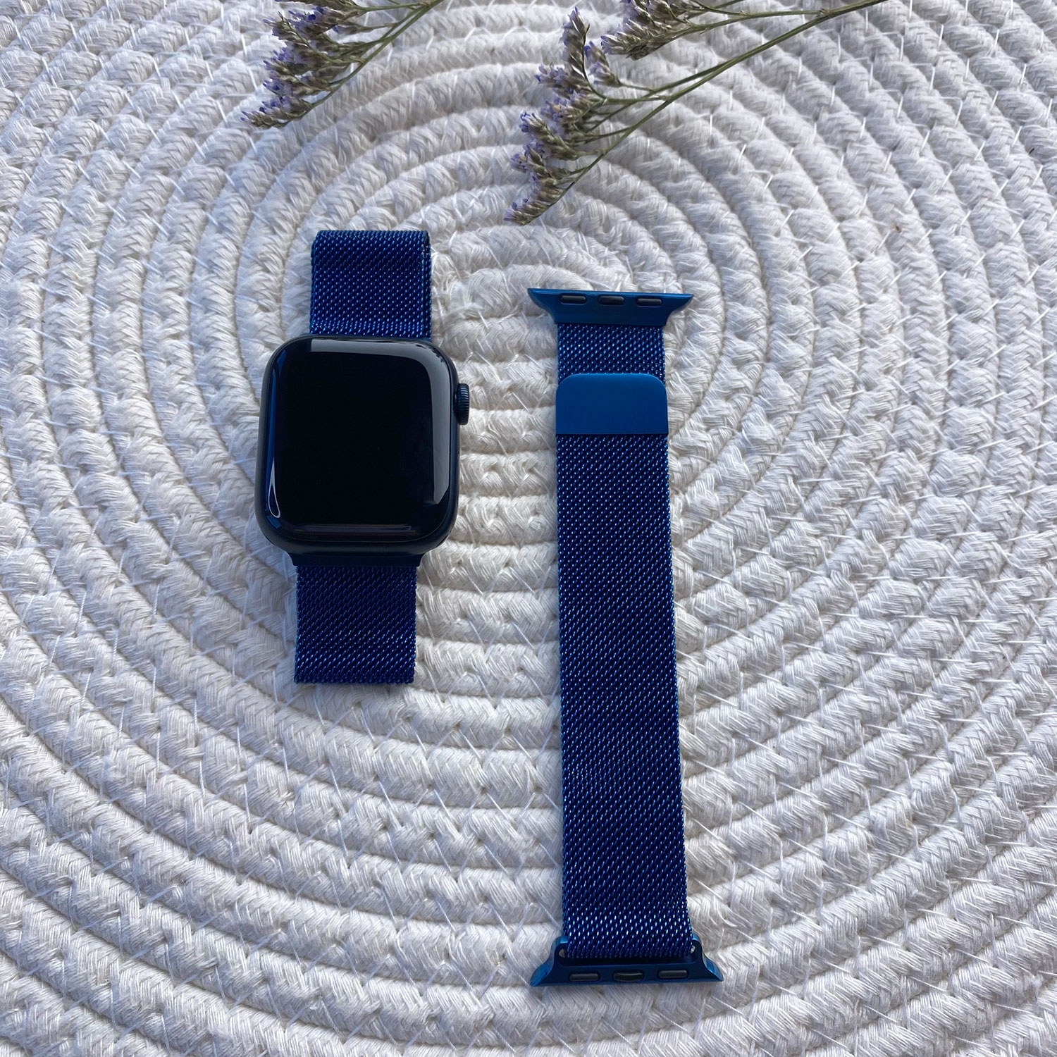 Cinturino loop in maglia milanese per Apple Watch - blu