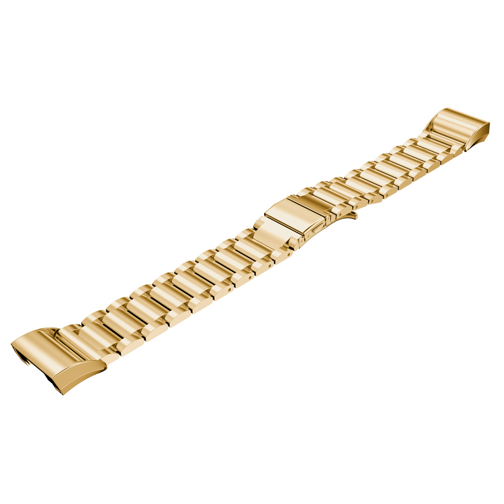 Cinturino a maglie in acciaio con perline per Fitbit Charge 2 - oro