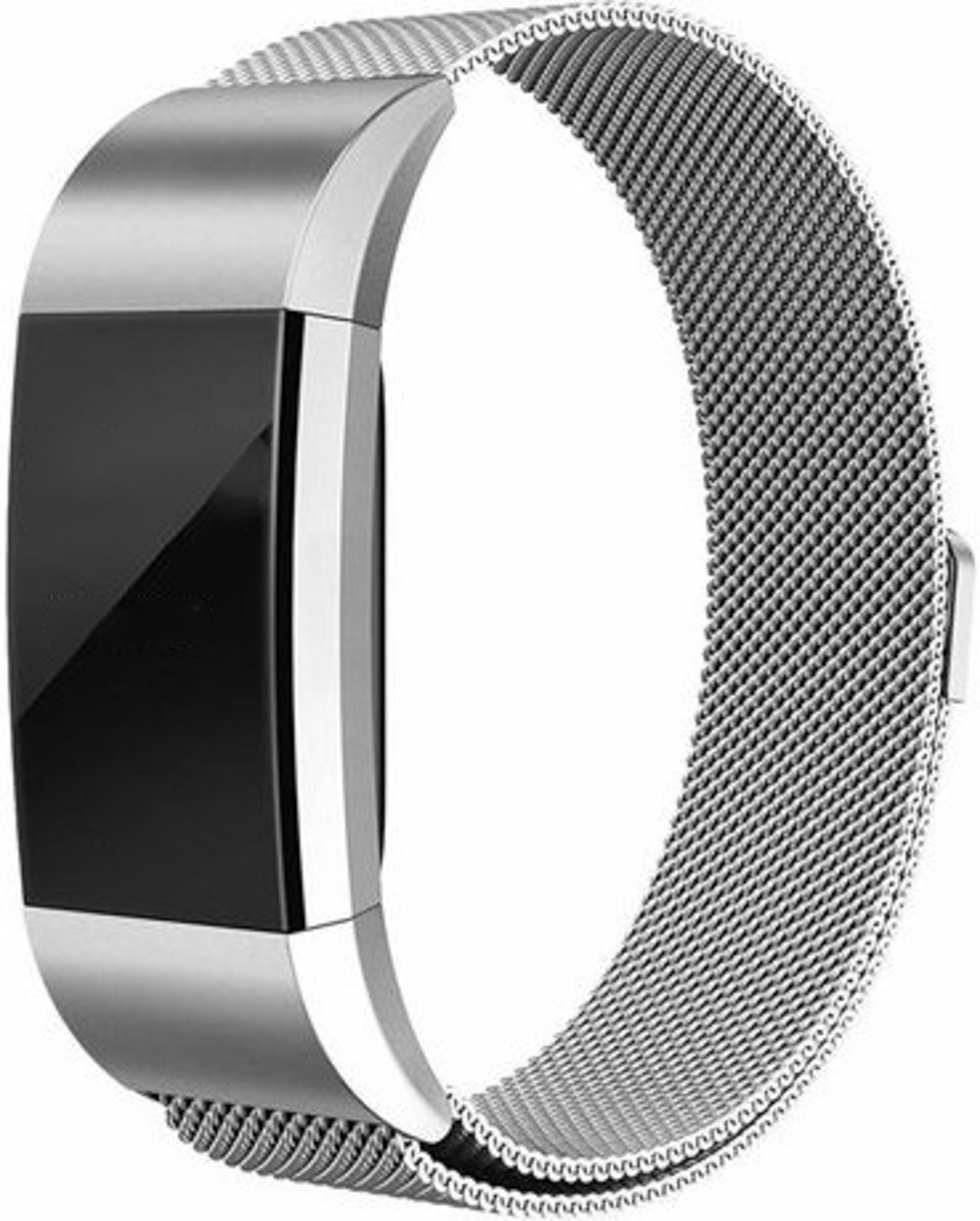 Cinturino loop in maglia milanese per Fitbit Charge 2 - argento