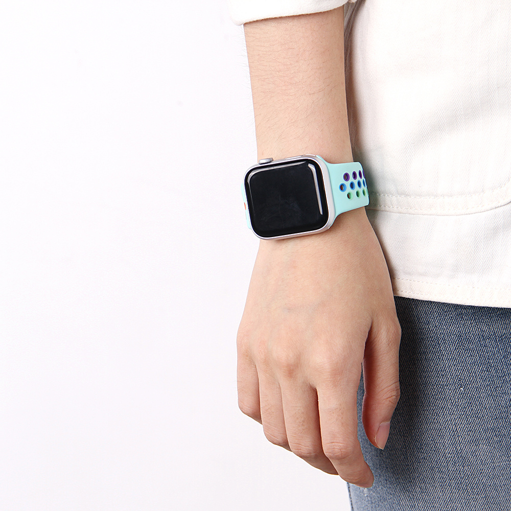 Cinturino doppio sport per Apple Watch - azzurro colorato