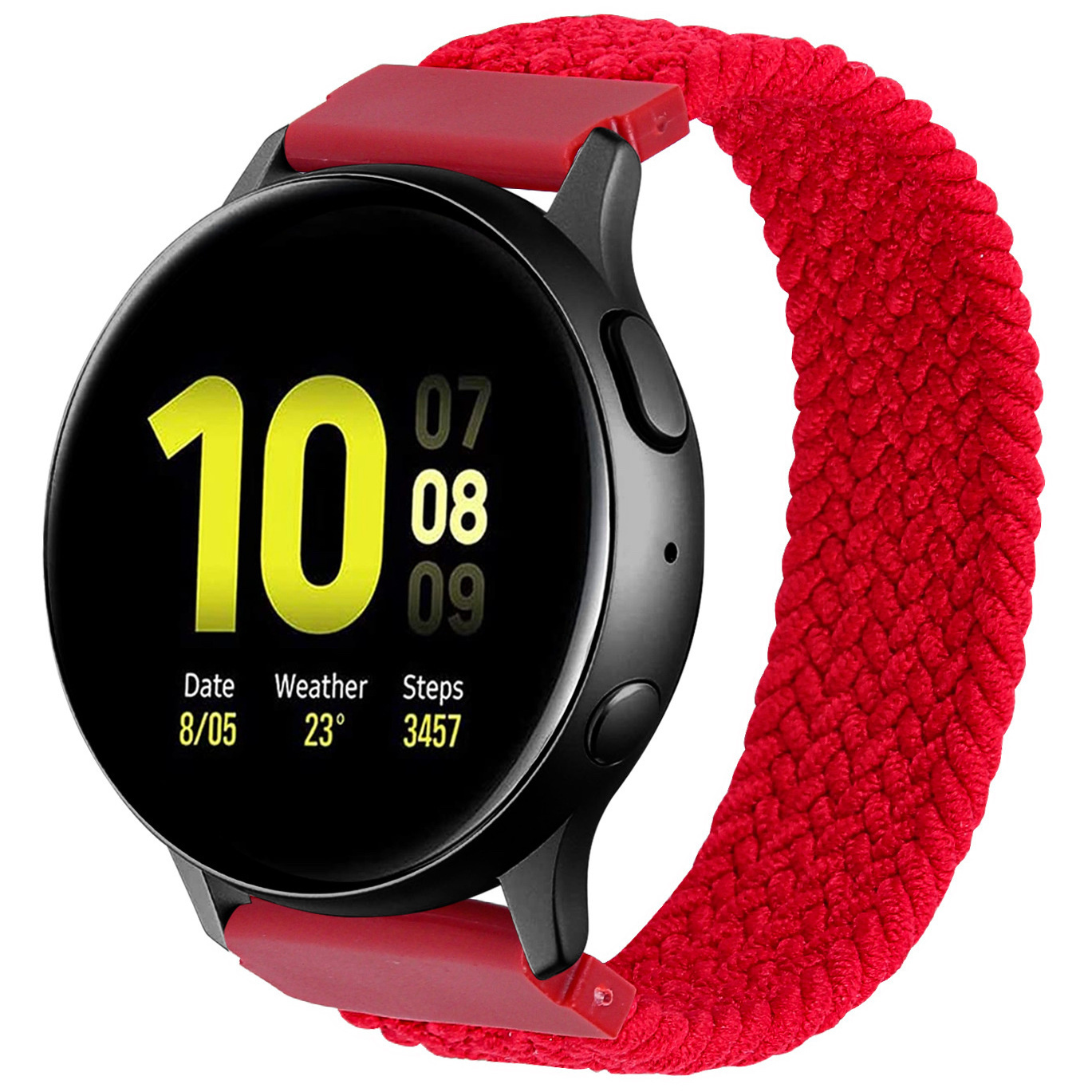 Cinturino Solo intrecciato in nylon per Samsung Galaxy Watch - rosso