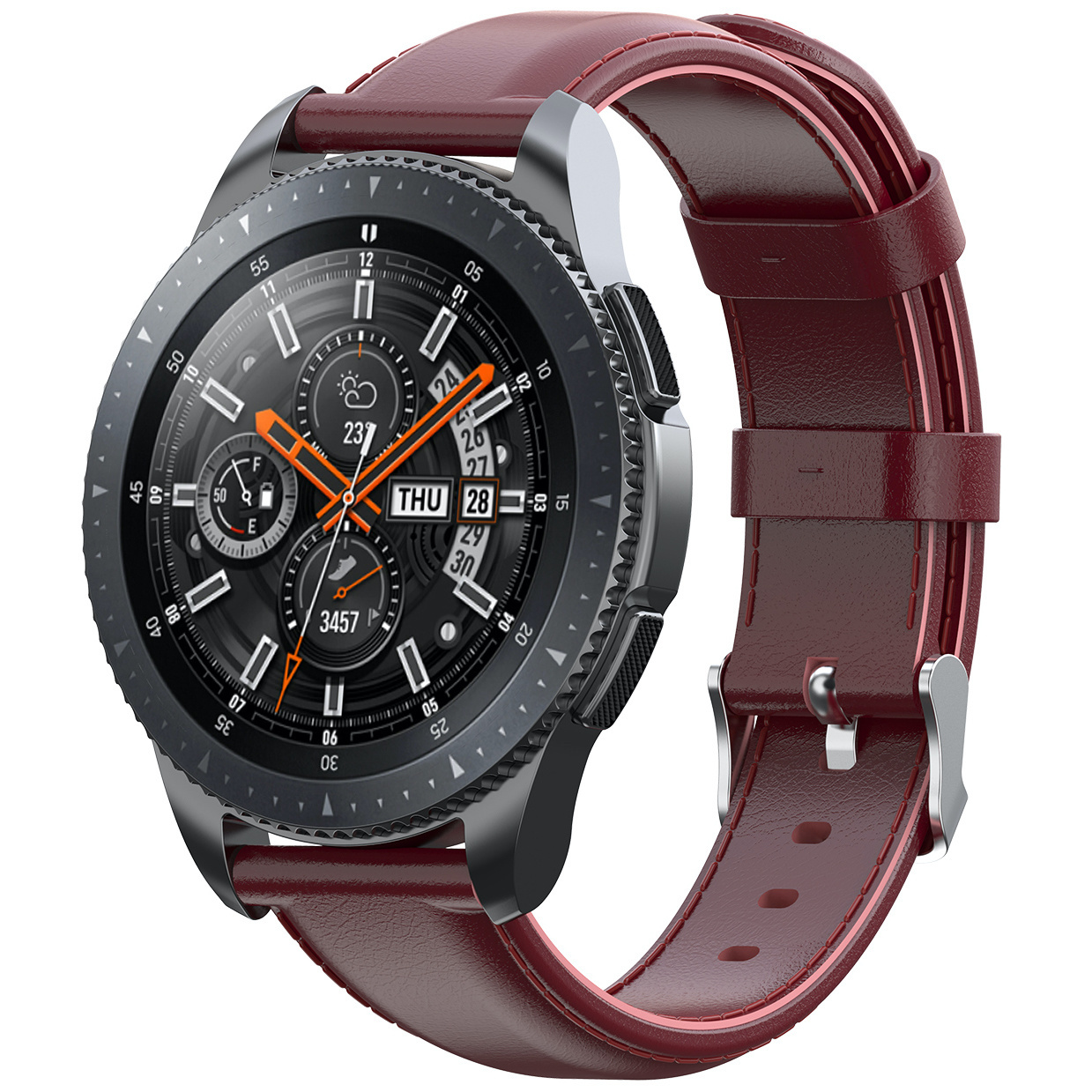 Cinturino in pelle per Huawei Watch GT - rosso vino