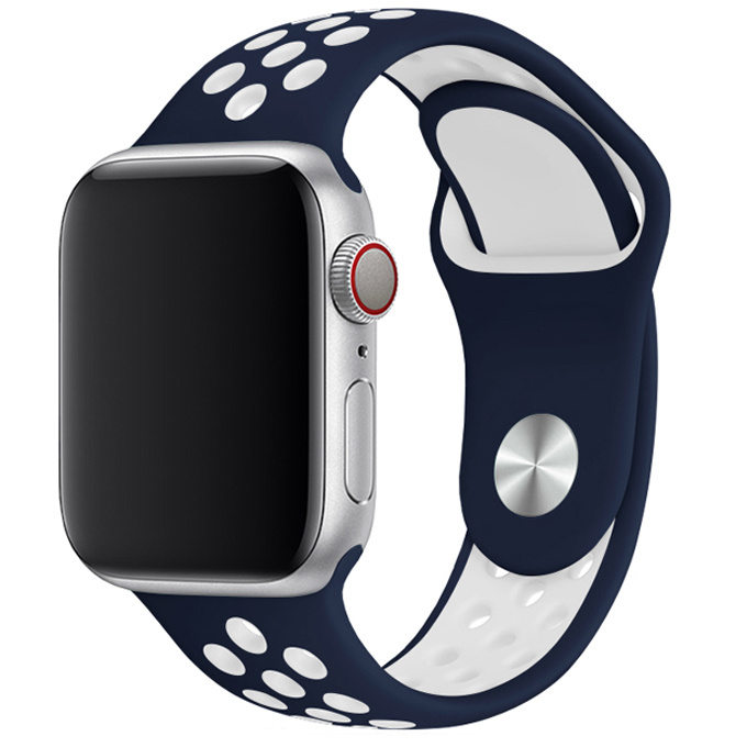 Cinturino doppio sport per Apple Watch - blu bianco