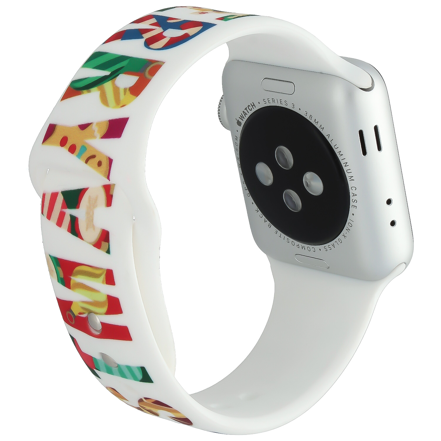 Cinturino sport con stampa per Apple Watch - Natale Buon Natale