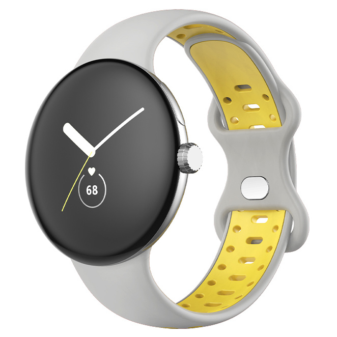 Cinturino doppio sport per Google Pixel Watch - grigio giallo