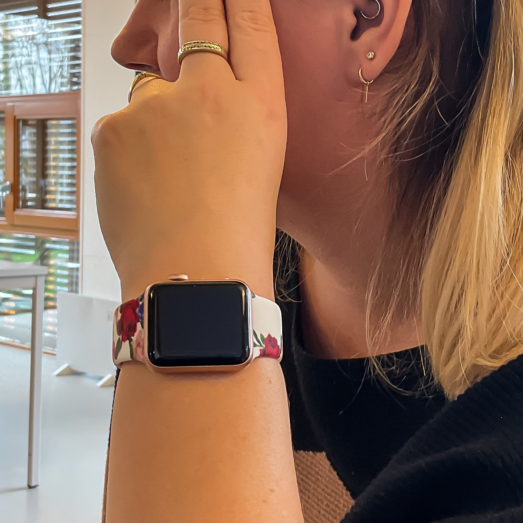 Cinturino sport con stampa per Apple Watch - rose