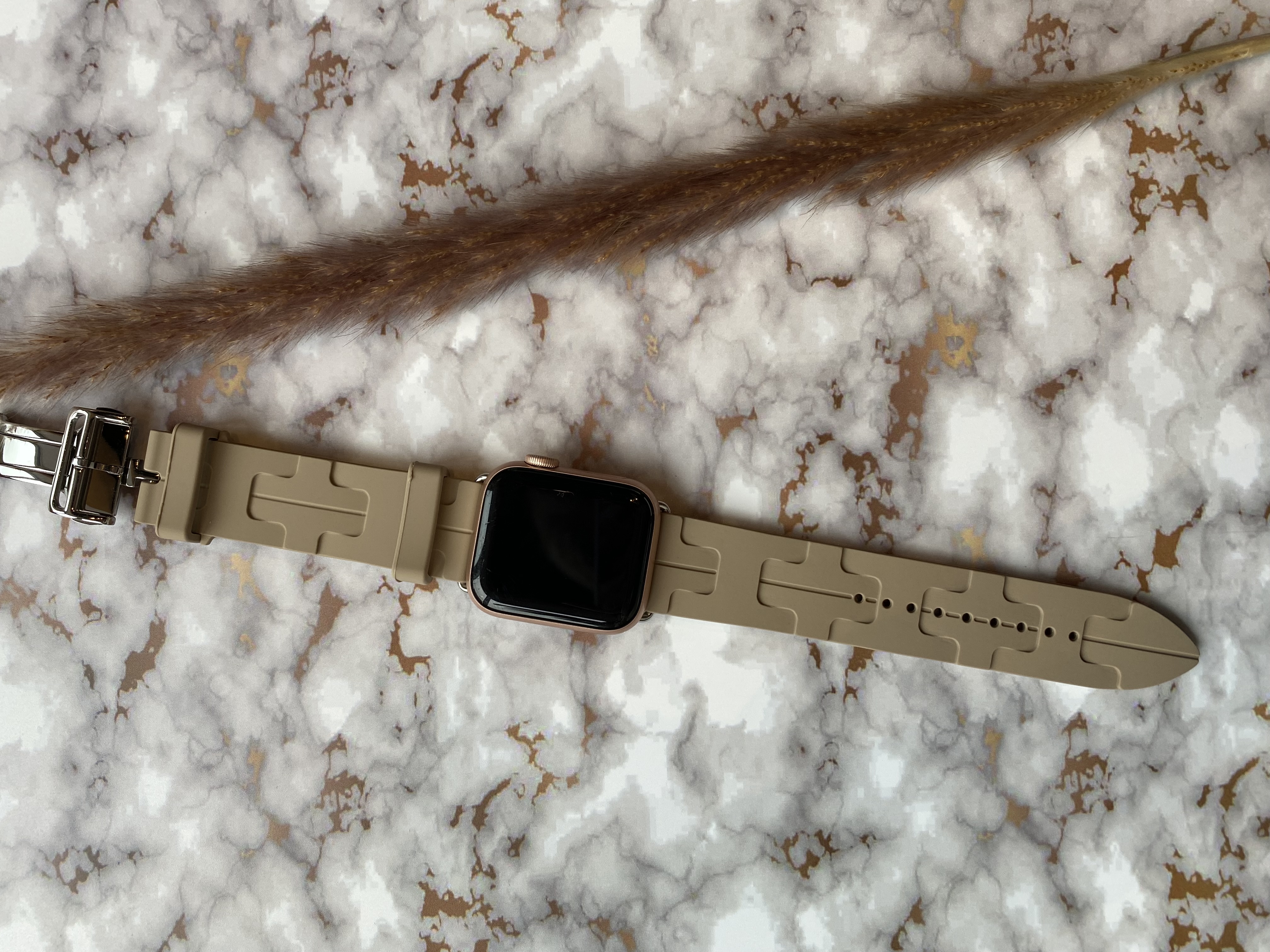 Cinturino sport Hermès simple tour kilim Apple Watch - noce