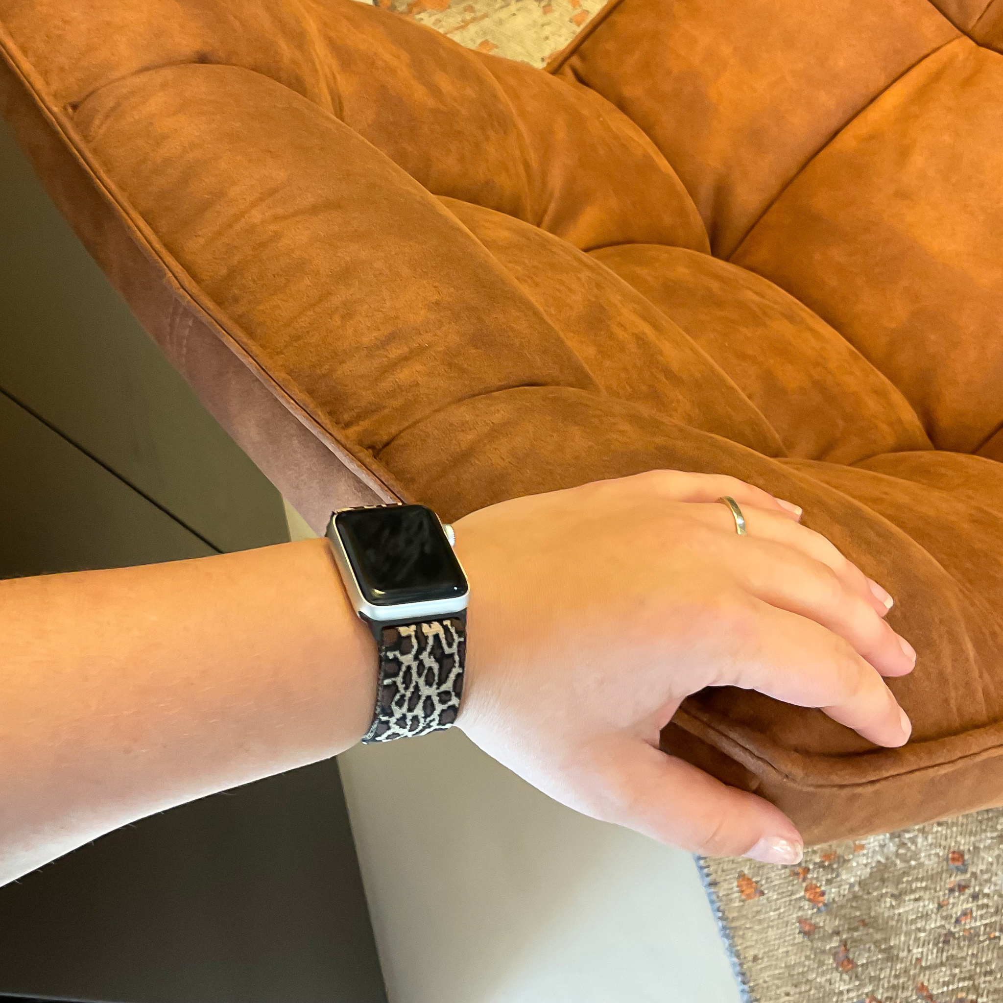 Cinturino solista in nylon per Apple Watch - leopardo