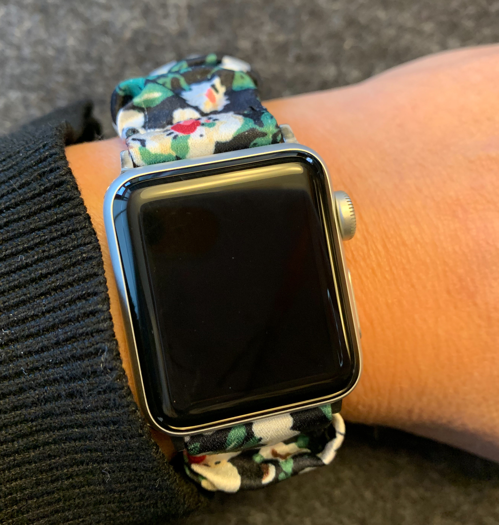 Cinturino elastico in nylon per Apple Watch - fiori