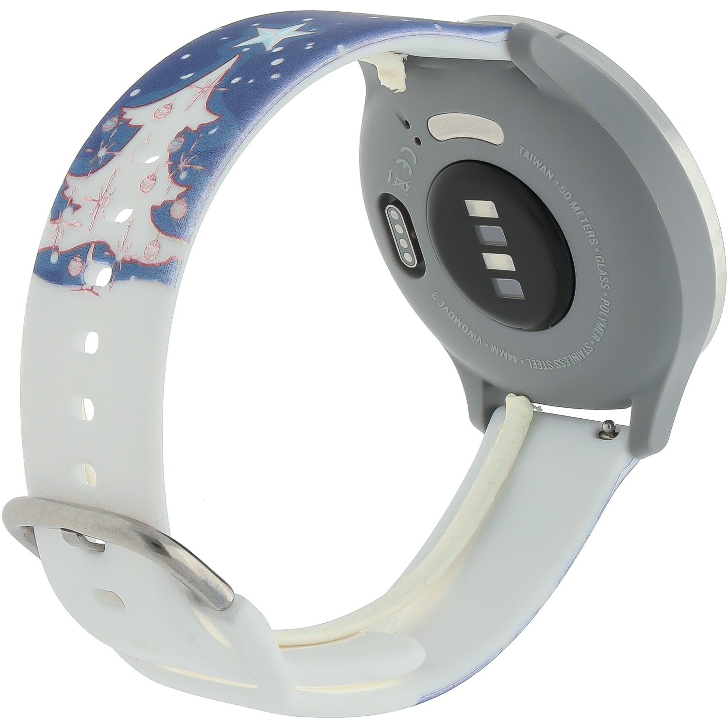 Cinturino sport con stampa per Samsung Galaxy Watch - pupazzo di neve natalizio blu scuro