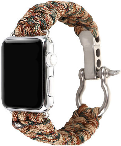 Cinturino in corda di nylon per Apple Watch - marrone mimetico