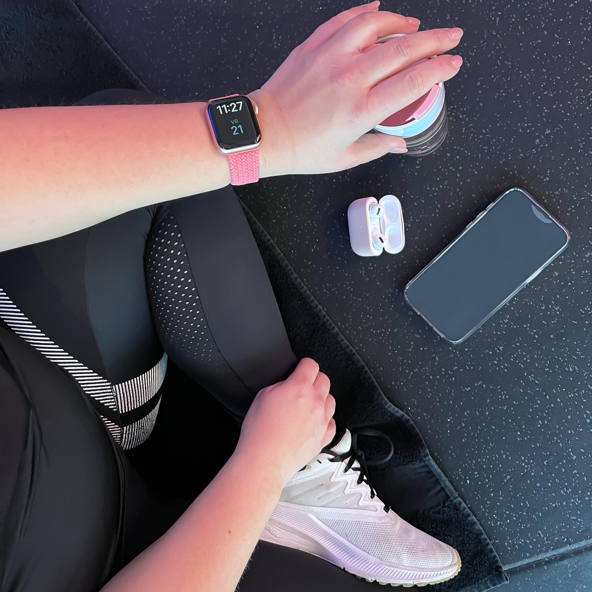 Cinturino Solo intrecciato in nylon per Apple Watch - rosa punch