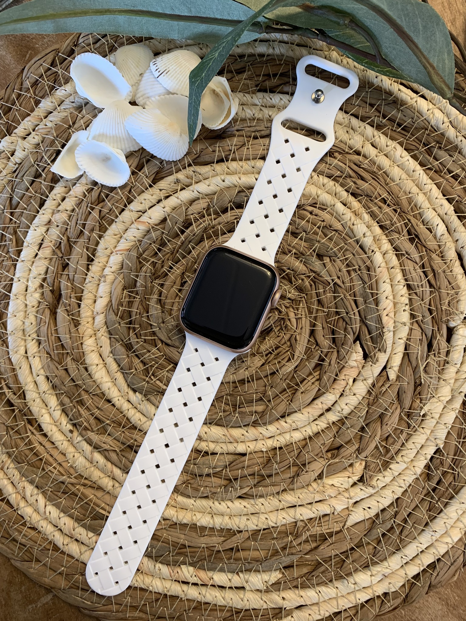 Cinturino sport intrecciato per Apple Watch - bianco