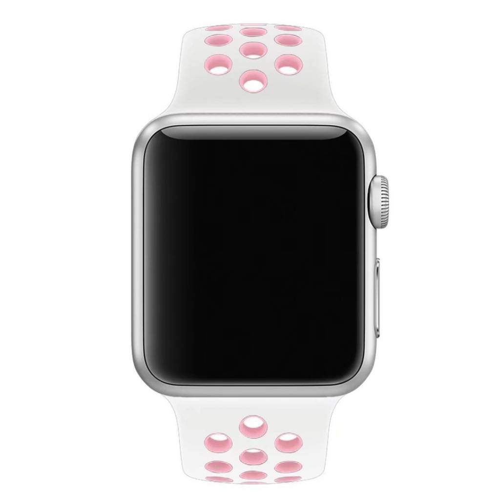 Cinturino doppio sport per Apple Watch - bianco rosa