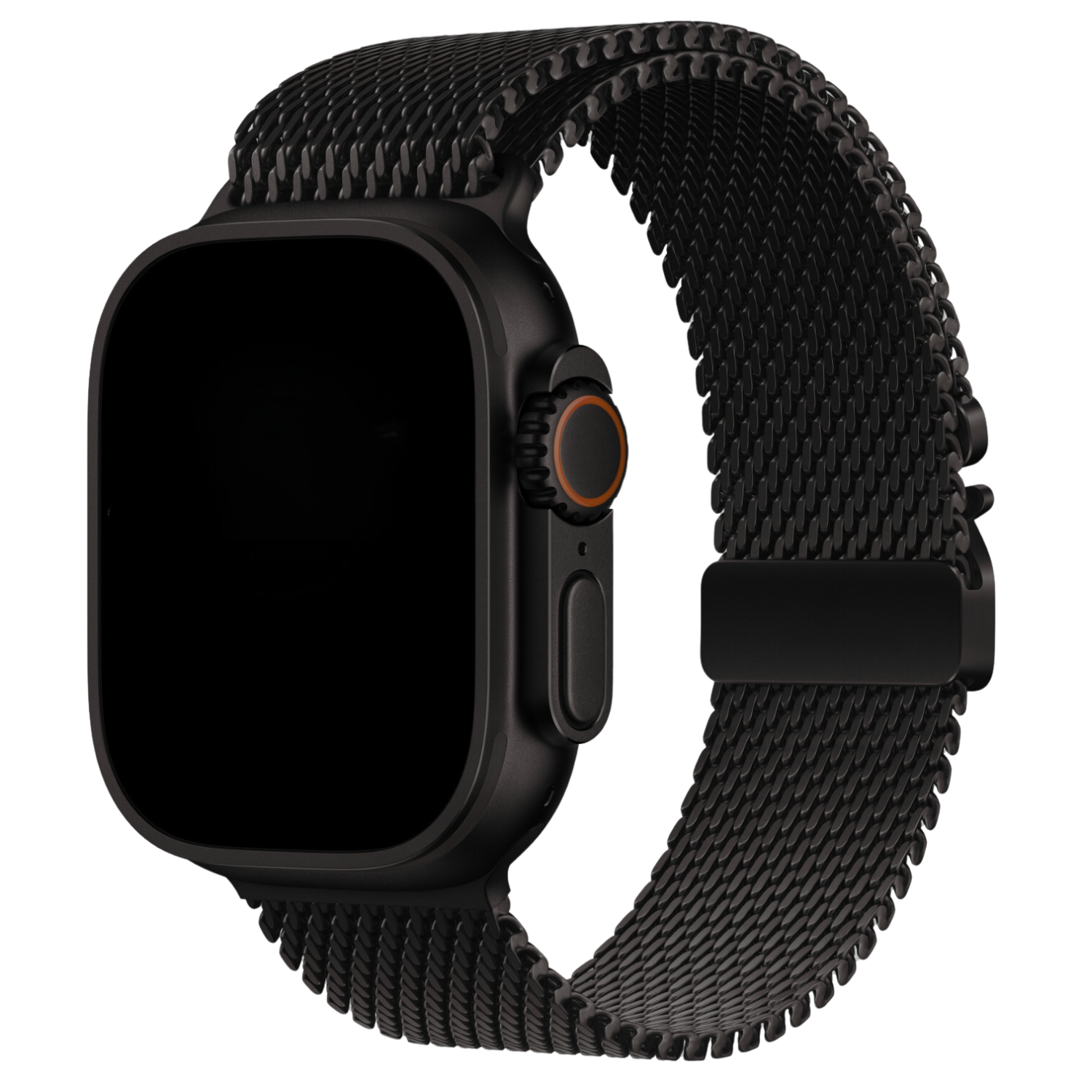 Cinturino loop in fibbia milanese per Apple Watch - titanio nero