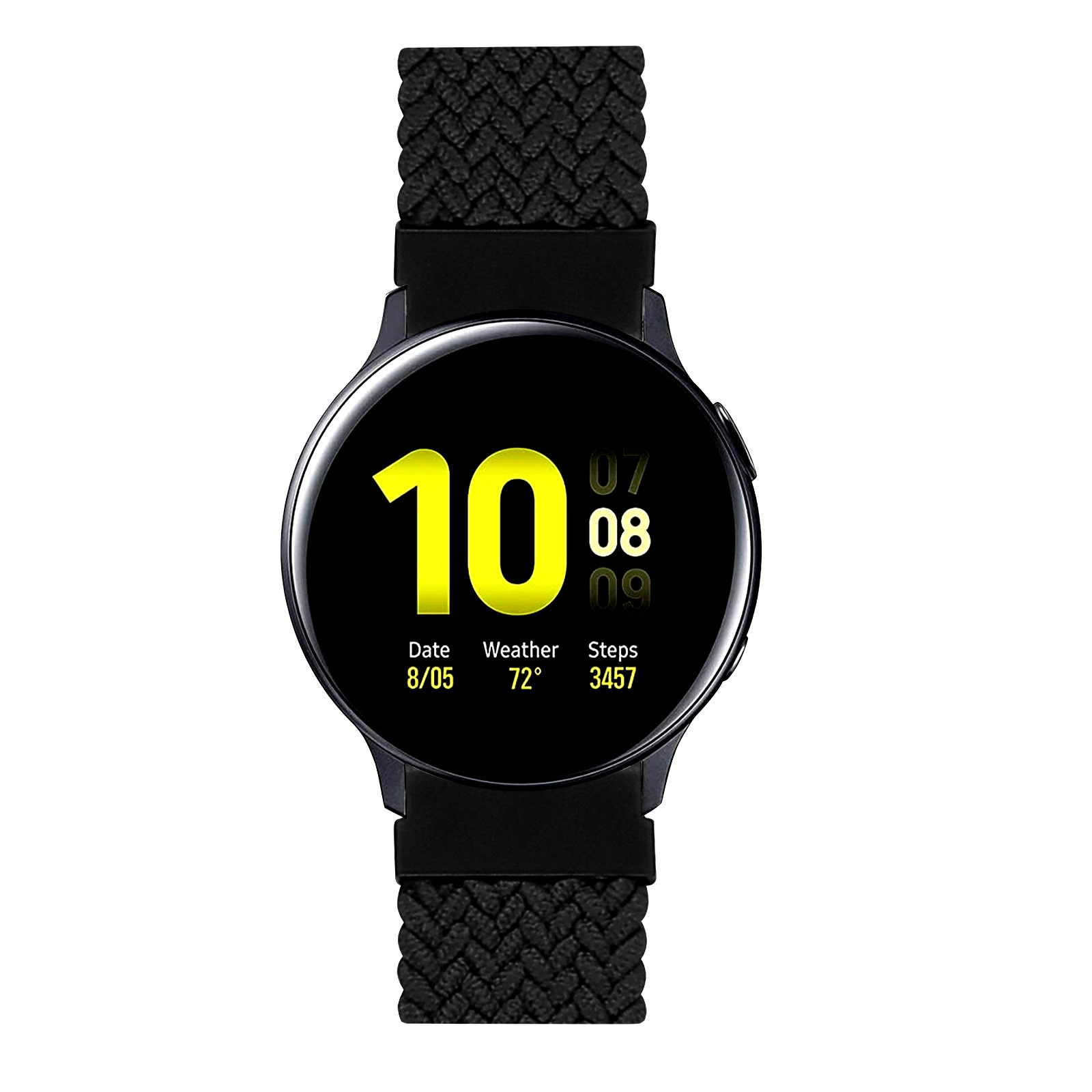 Cinturino Solo intrecciato in nylon per Huawei Watch GT - nero