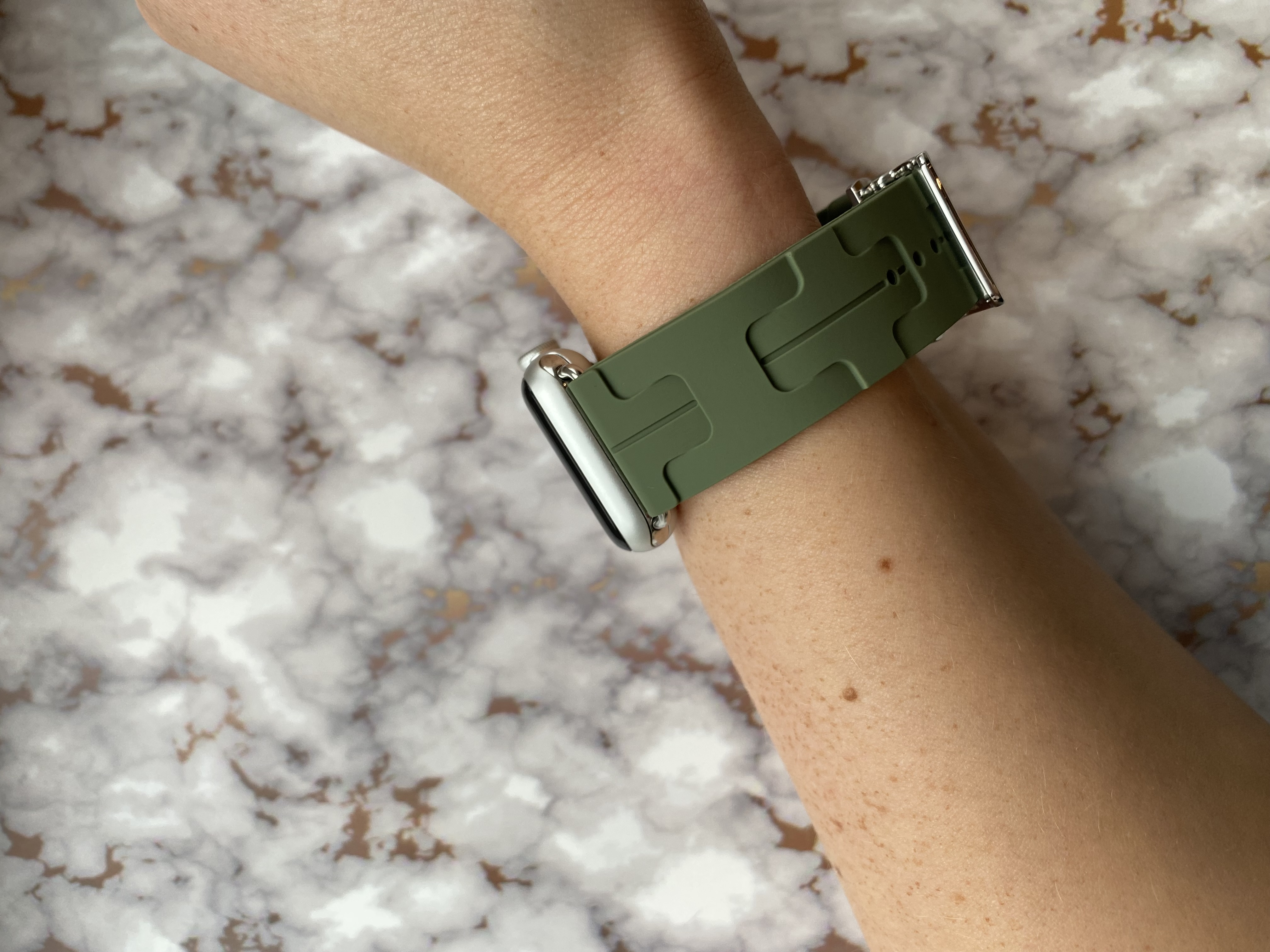 Cinturino sport Hermès simple tour kilim Apple Watch - cachi