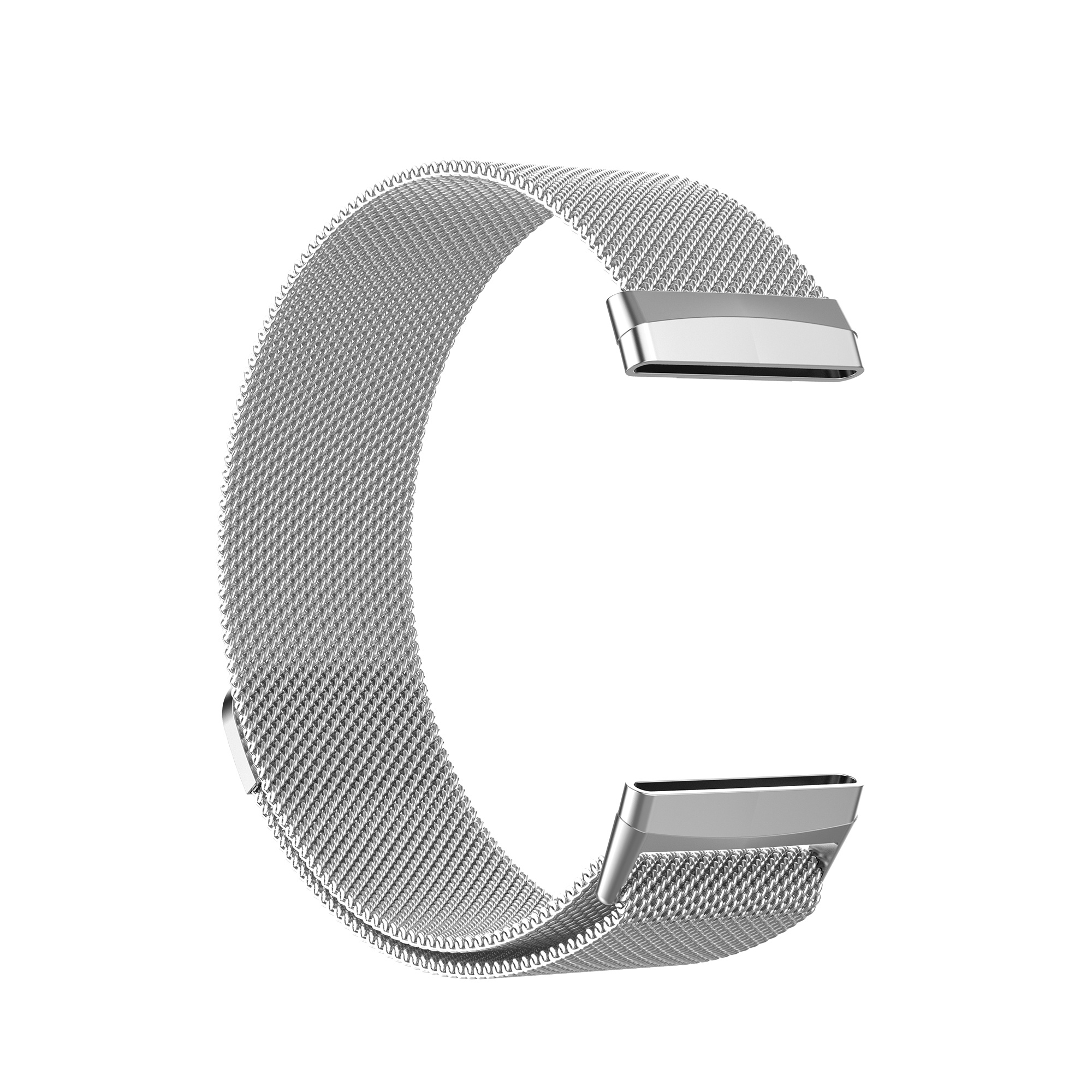 Cinturino loop in maglia milanese per Fitbit Versa 3 / Sense - argento