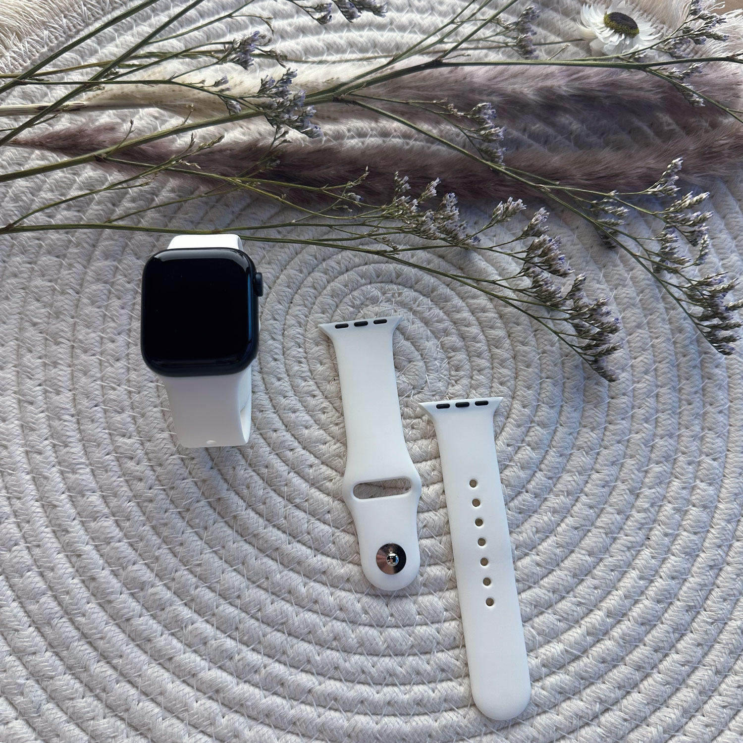 Cinturino sport per Apple Watch - bianco morbido