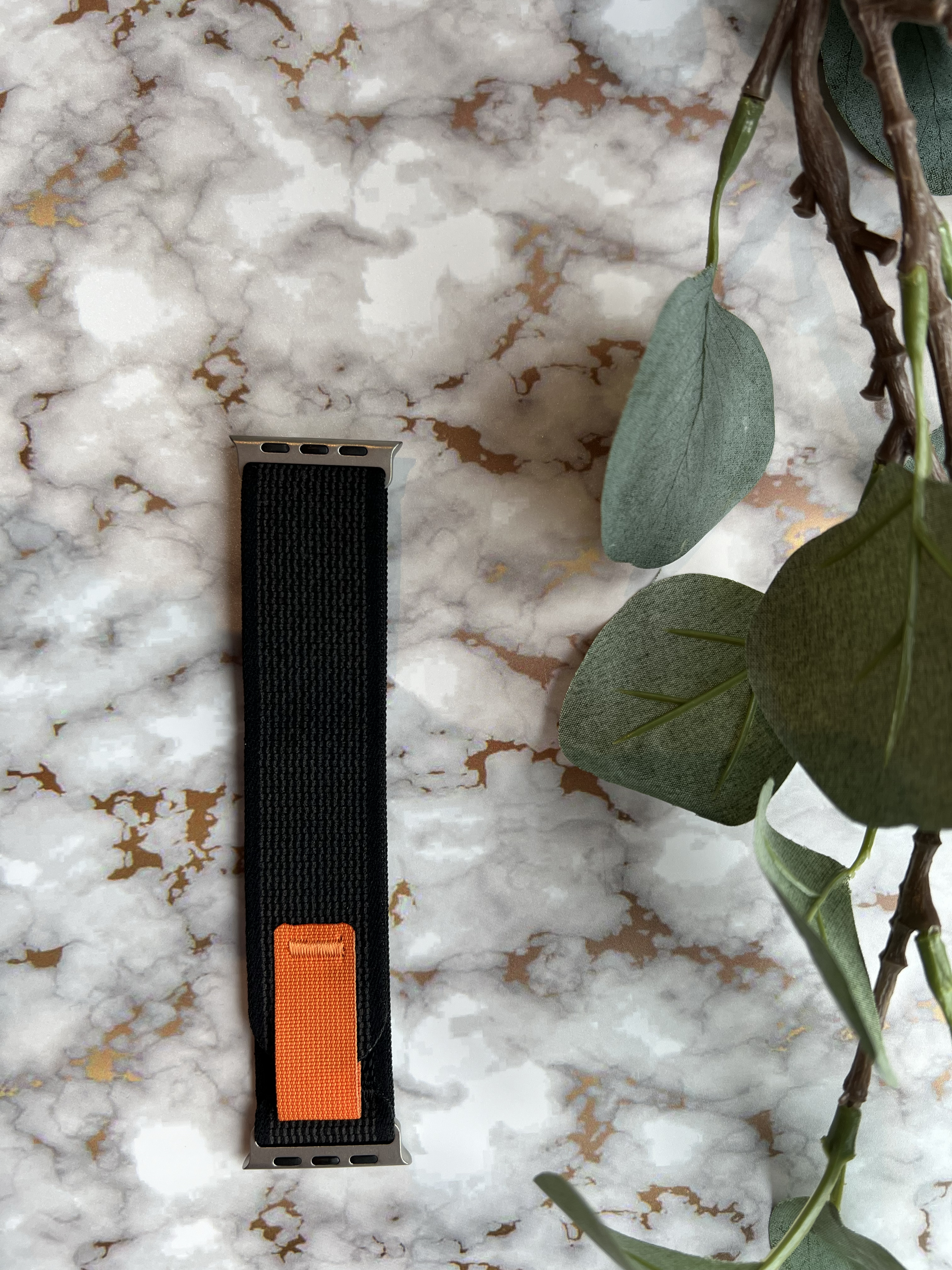 Cinturino trail in nylon per Apple Watch - nero grigio
