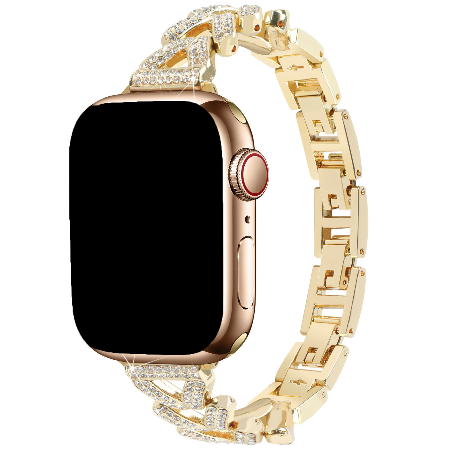 Cinturino a maglie in acciaio a forma di cuore per Apple Watch - Faye oro