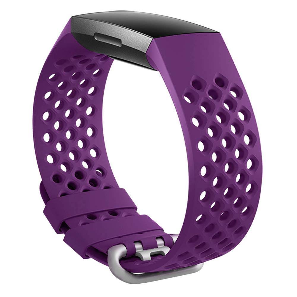 Cinturino sport point per Fitbit Charge 3 & 4 - viola scuro