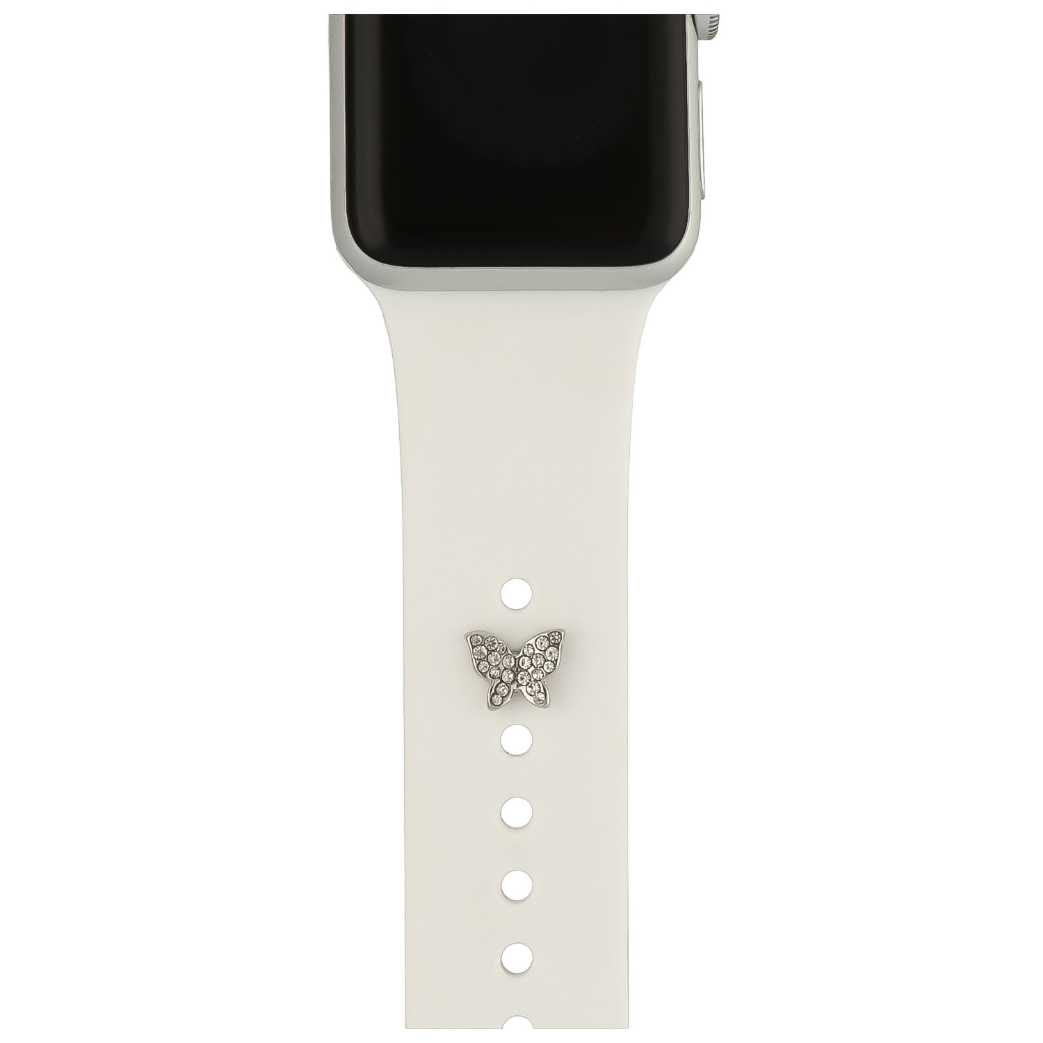 Gioielli per Apple Watch - farfalla strass argento