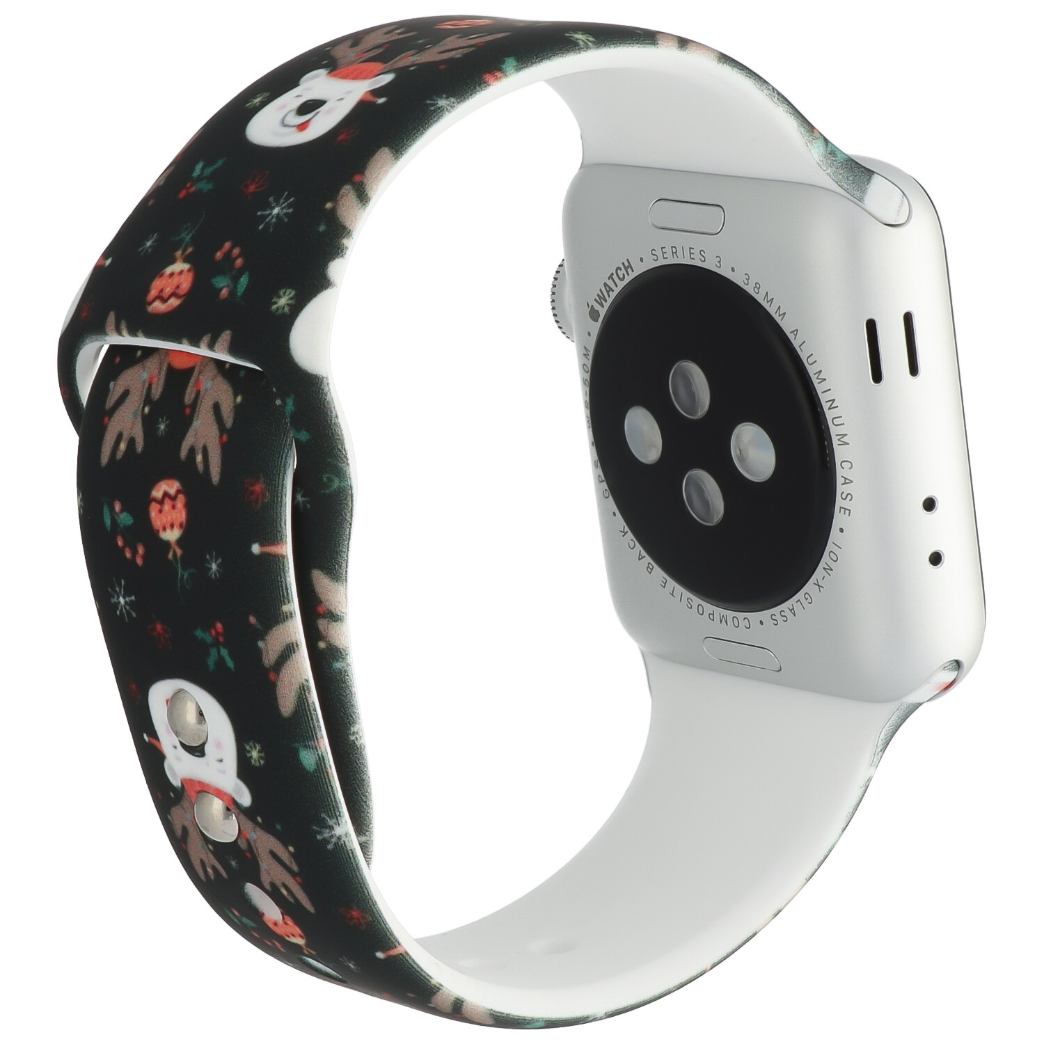 Cinturino sport con stampa per Apple Watch - renna di Natale