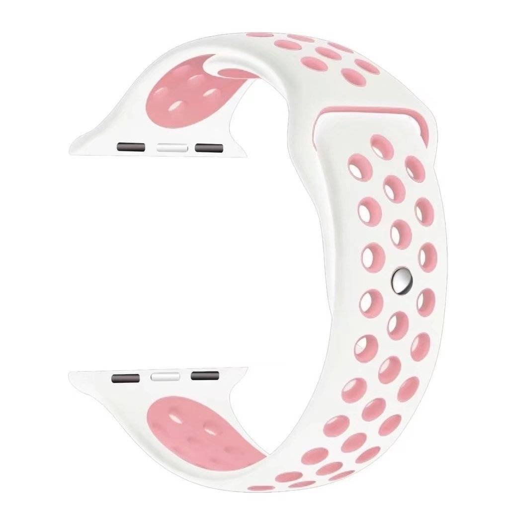 Cinturino doppio sport per Apple Watch - bianco rosa