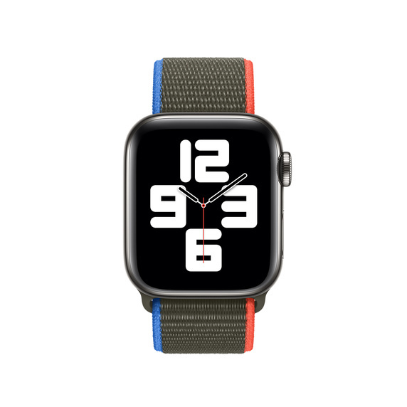 Cinturino nylon sport loop per Apple Watch - mix di olive