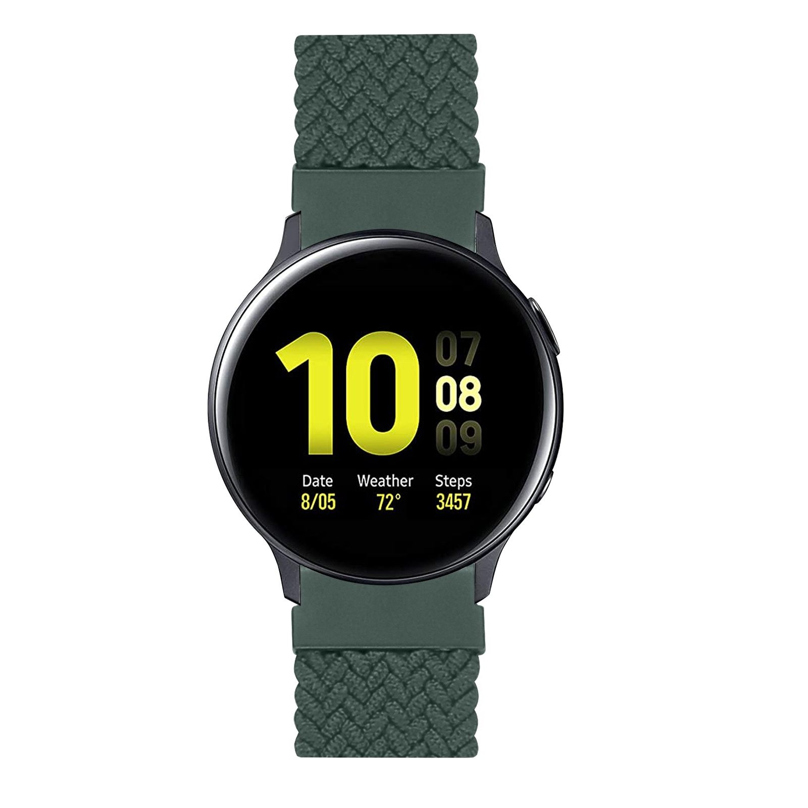 Cinturino Solo intrecciato in nylon per Samsung Galaxy Watch - verde inverness