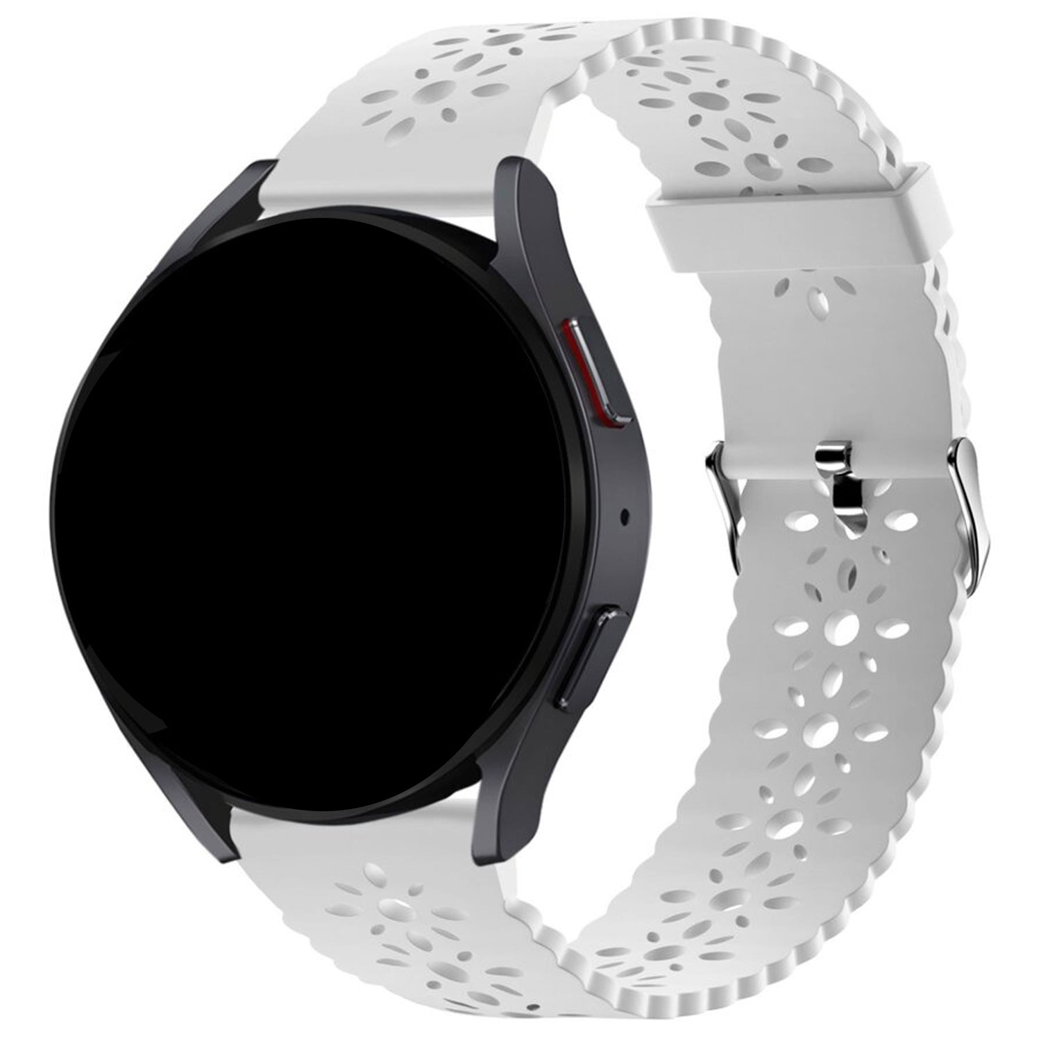 Cinturino in silicone brillante per Samsung Galaxy Watch 4 Classic - bianco