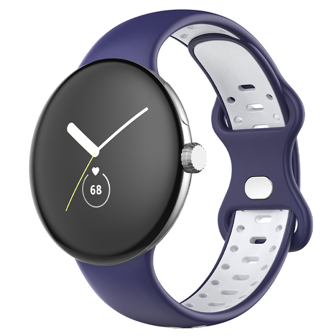 Cinturino doppio sport per Google Pixel Watch - blu bianco