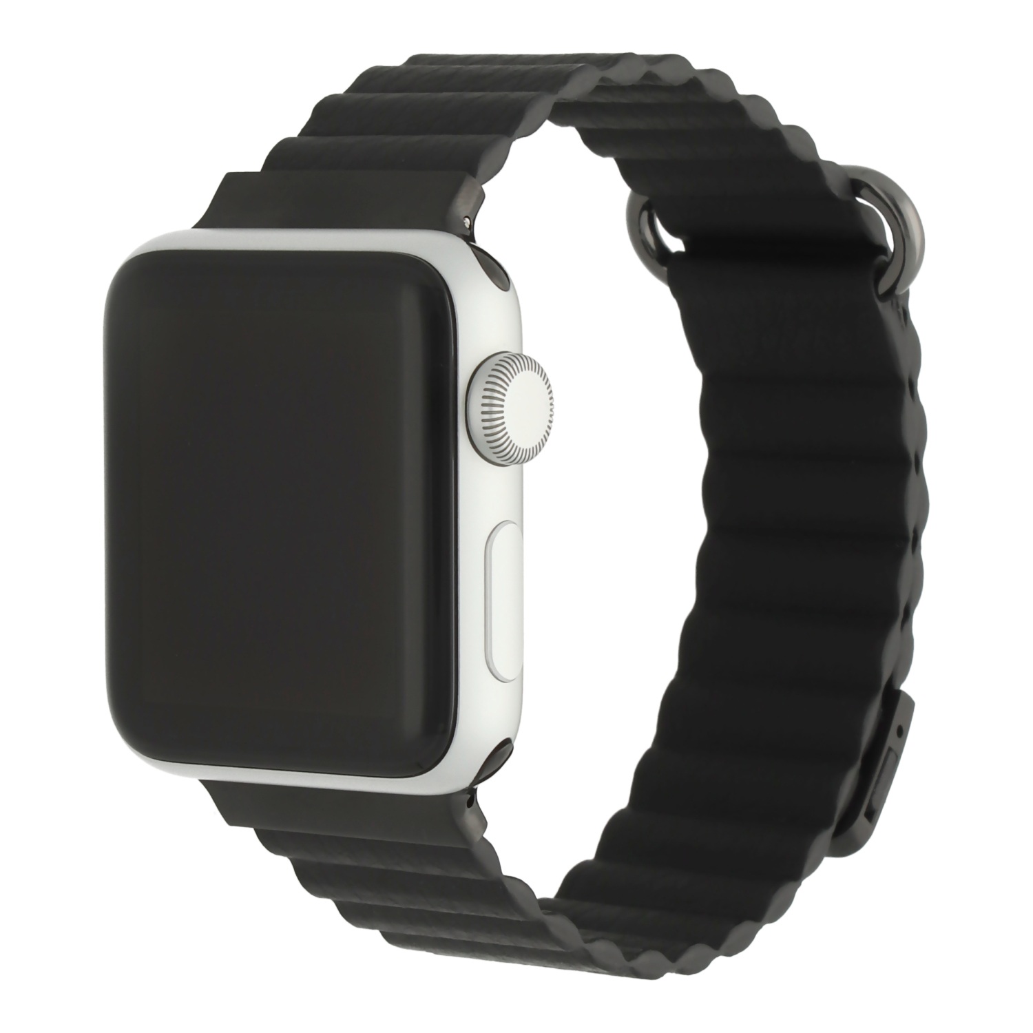 Cinturino Magna in pelle con magnete Apple Watch - Nero