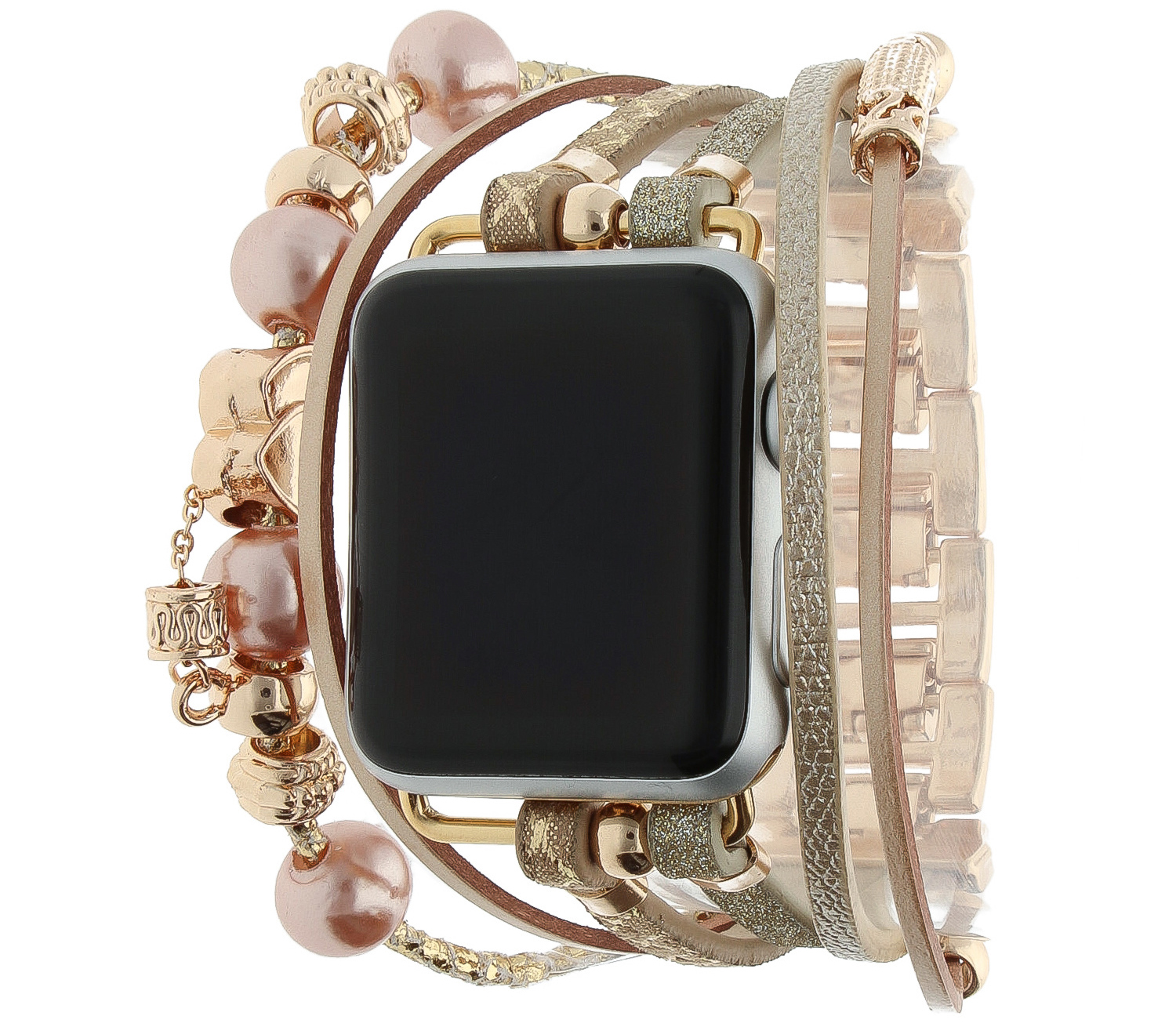 Cinturino gioielli Apple Watch – Liz glitter oro